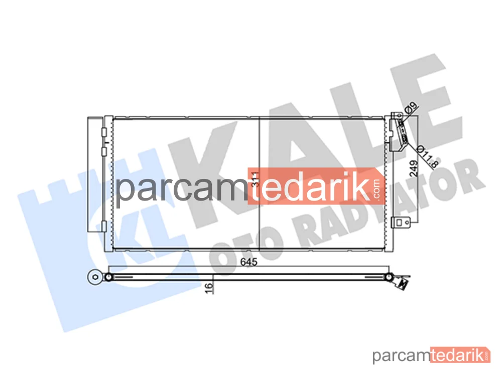 378300 | Klima Kondenseri — Fiat Doblo Cargo, Fiat Doblo, Opel Combo Tour