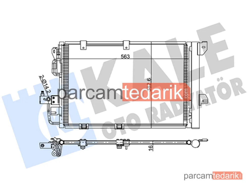 381900 | Klima Kondenseri — Opel Astra G, Opel Astra G Coupe, Opel Zafira A MPV