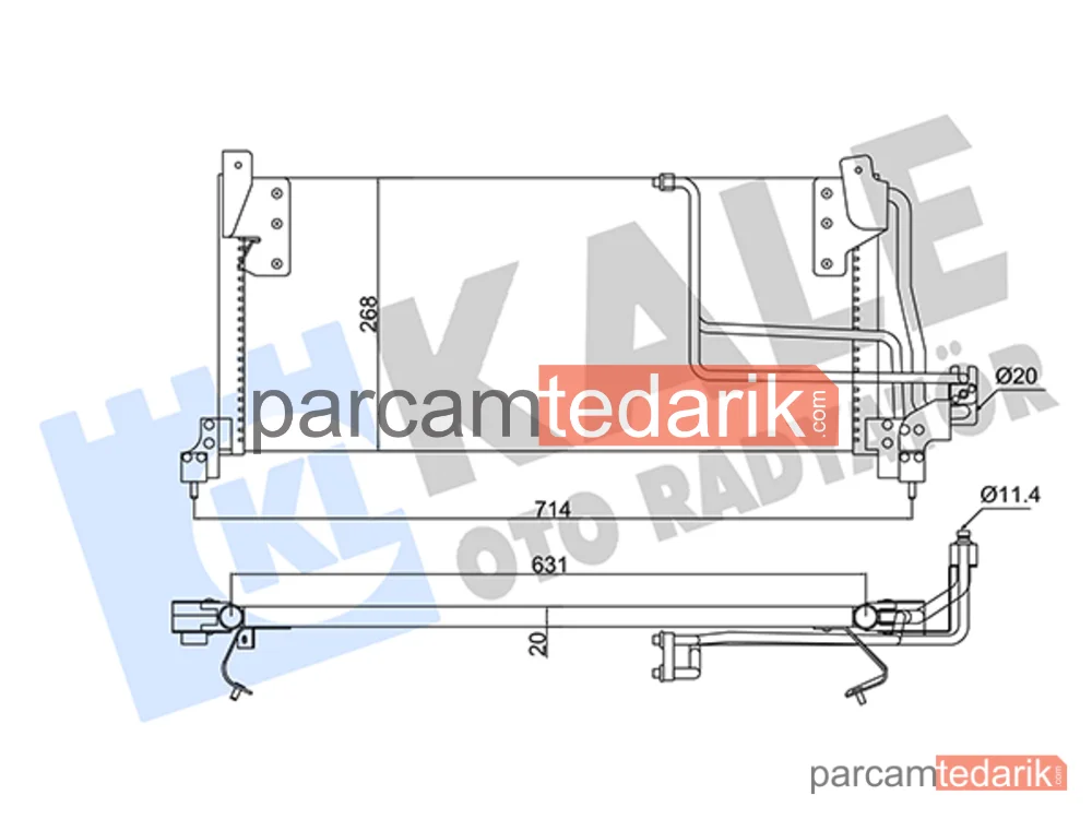 382525 | Klima Kondenseri — Chevrolet Corsa, Opel Combo, Opel Tigra