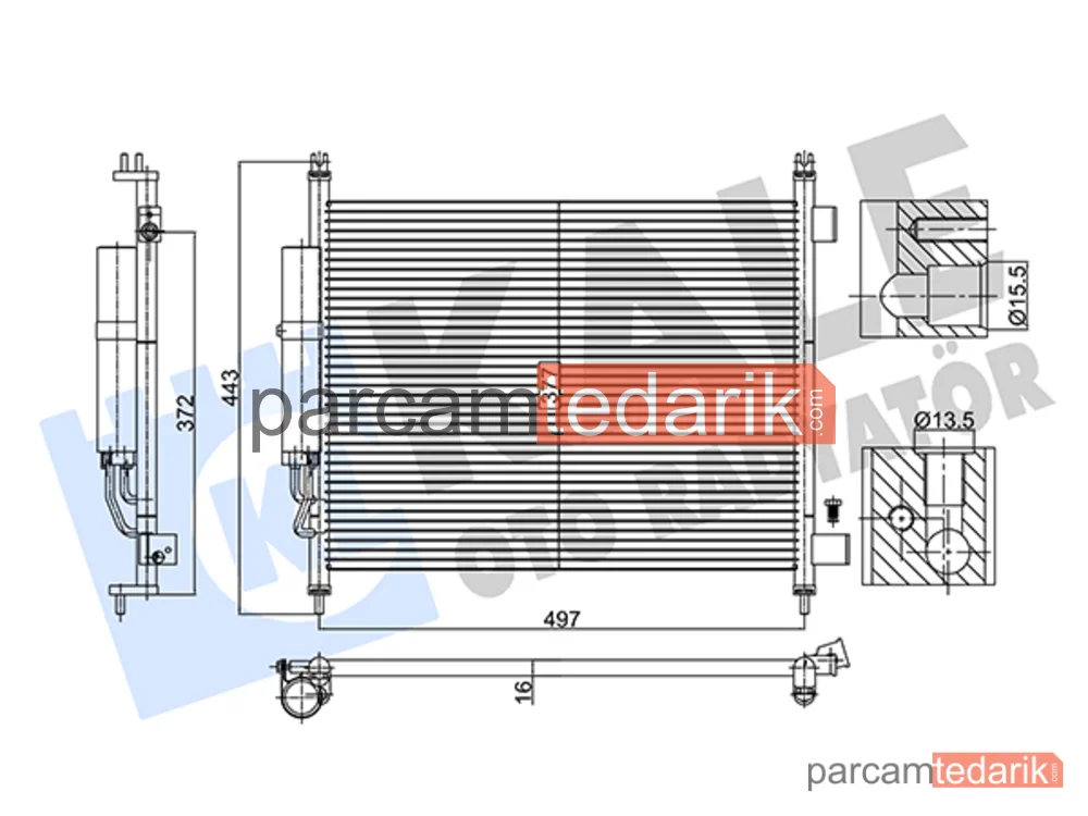 382535 | Klima Kondenseri — Nissan Micra IV