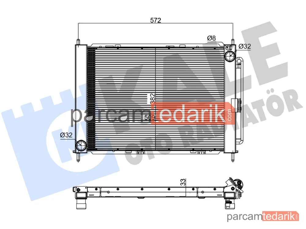 382735 | Klima Kondenseri — Renault Twingo II, Renault Wind