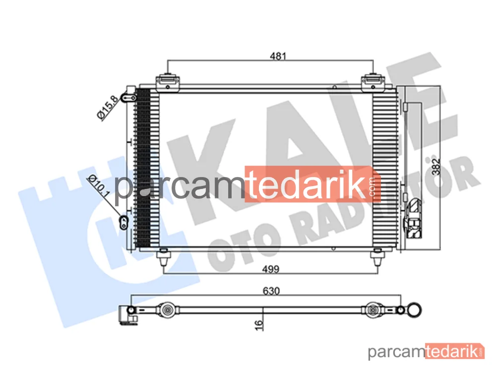 383300 | Klima Kondenseri — Toyota Corolla, Toyota Corolla Verso