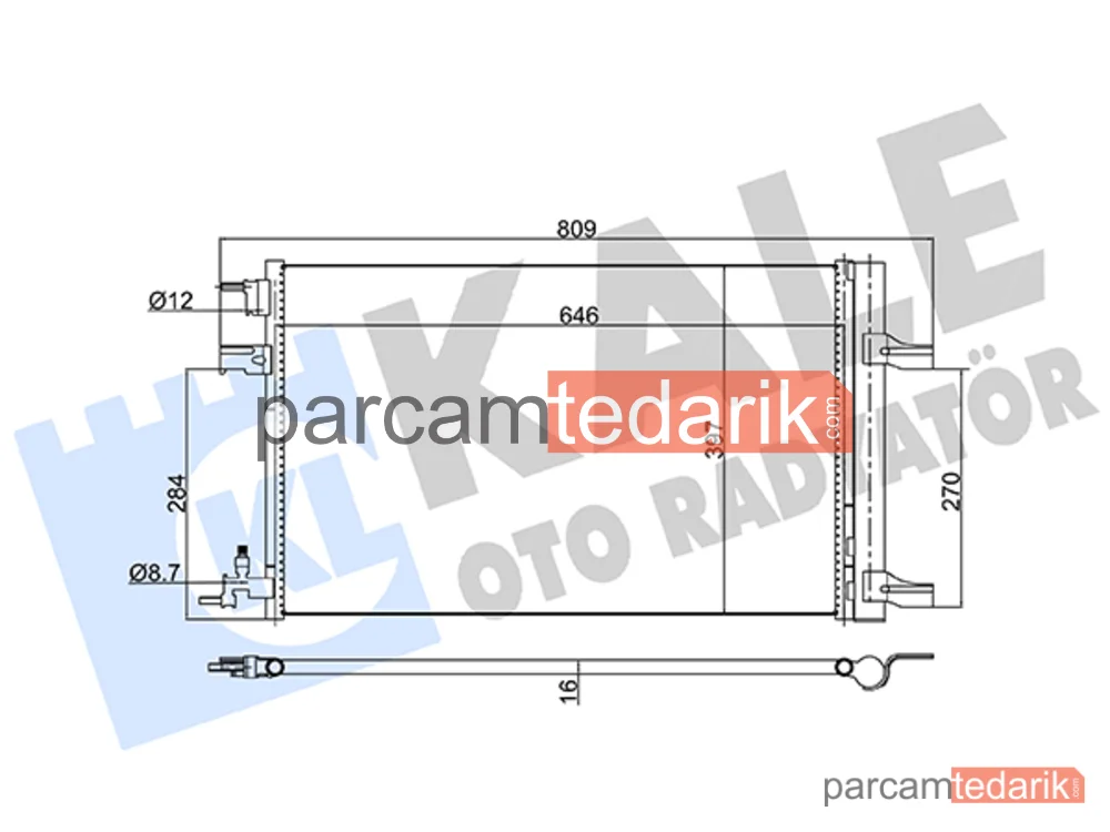 385300 | Klima Kondenseri — Opel Zafira Tourer C, Opel Astra J, Chevrolet Cruze