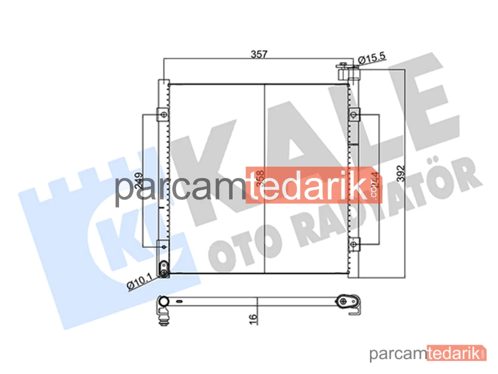 386700 | Klima Kondenseri — Honda Civic VI Aerodeck, Honda Civic VI, Honda Civic VI Coupe