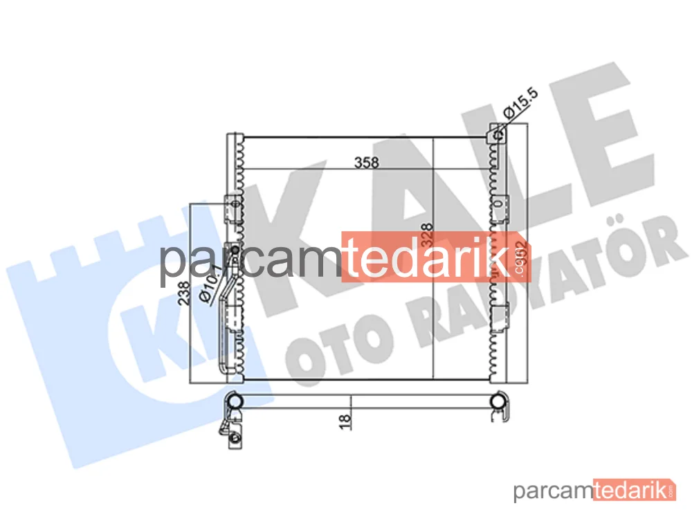 386800 | Klima Kondenseri — Honda Civic VI Fastback, Honda Civic V, Honda Civic V Coupe