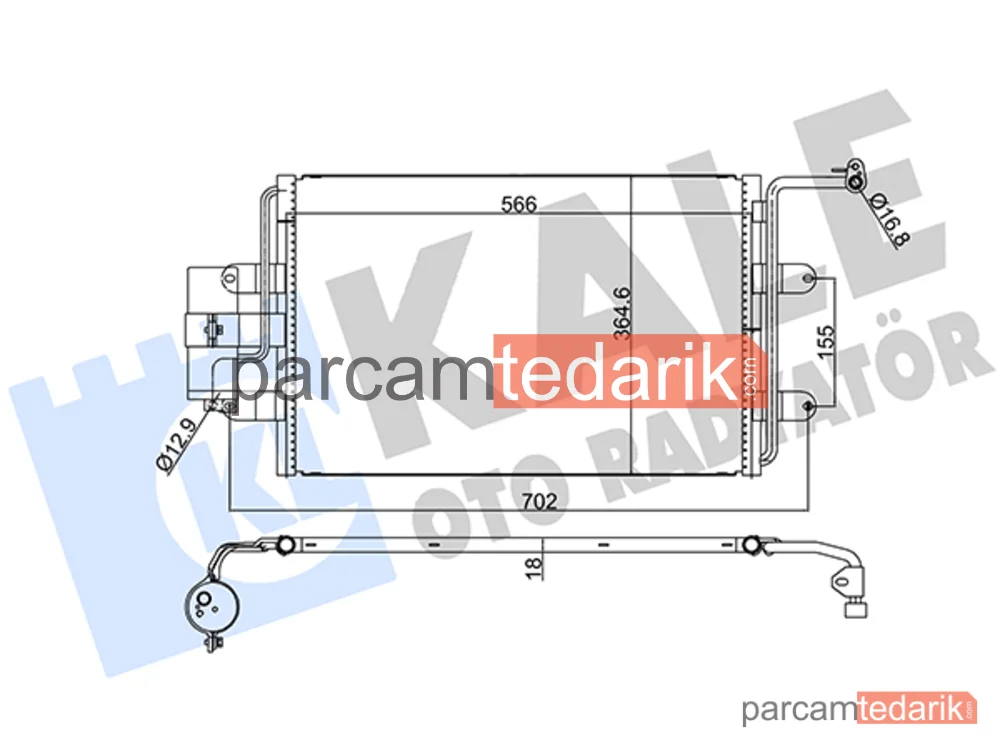 390600 | Klima Kondenseri — VW Bora I, VW Golf IV Variant, VW Golf IV