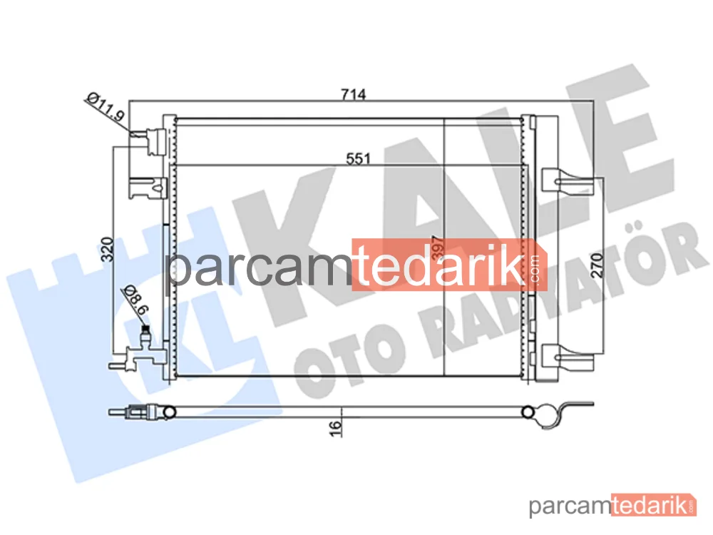 391100 | Klima Kondenseri — Chevrolet Cruze, Opel Astra J, Chevrolet Orlando
