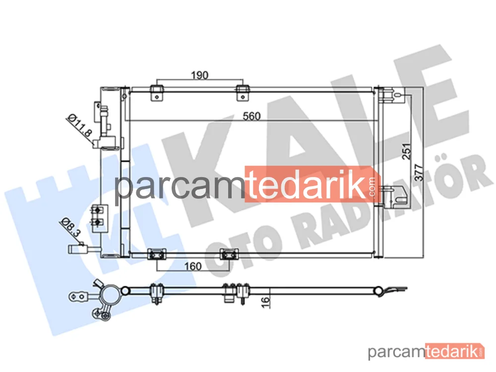 393300 | Klima Kondenseri — Opel Astra G, Opel Astra G Coupe, Opel Zafira A MPV