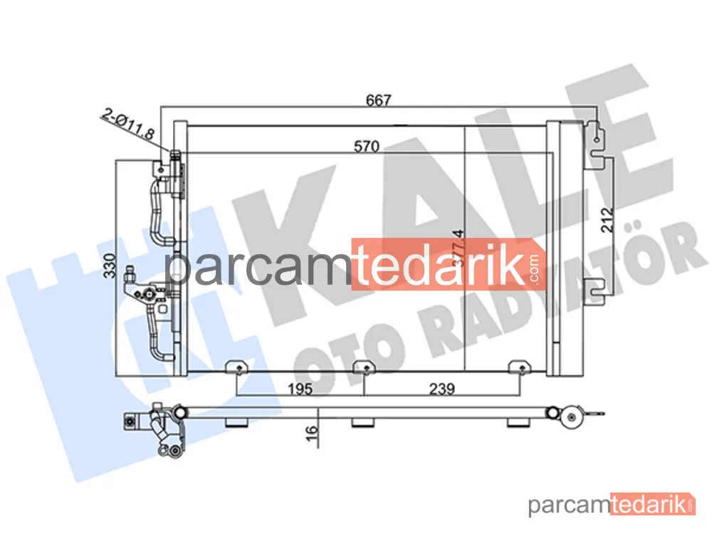393400 | Klima Kondenseri — Opel Astra H GTC, Opel Astra H, Opel Zafira / Zafira Family B