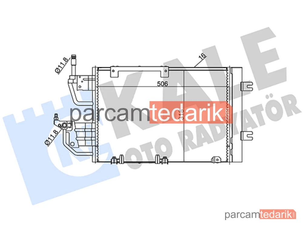 393500 | Klima Kondenseri — Opel Astra H, Opel Astra H GTC, Opel Zafira / Zafira Family B