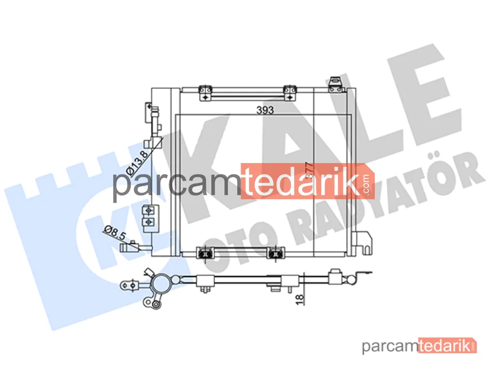393800 | Klima Kondenseri — Opel Astra G, Opel Zafira A MPV, Chevrolet Astra