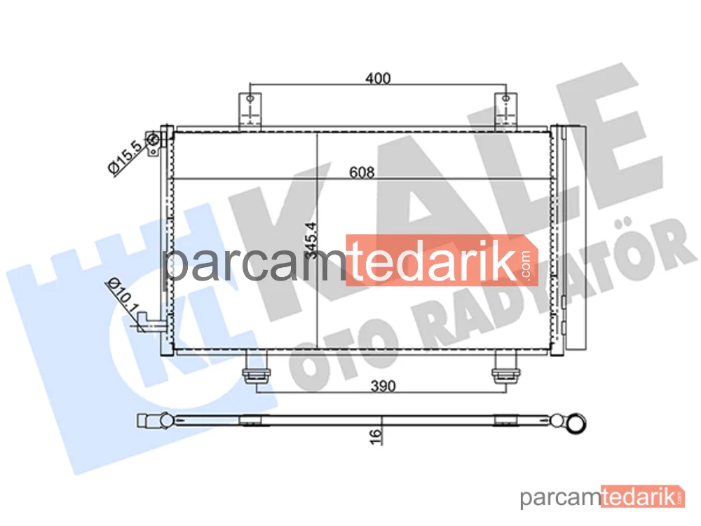 393900 | Klima Kondenseri — Suzuki SX4, Fiat Sedici