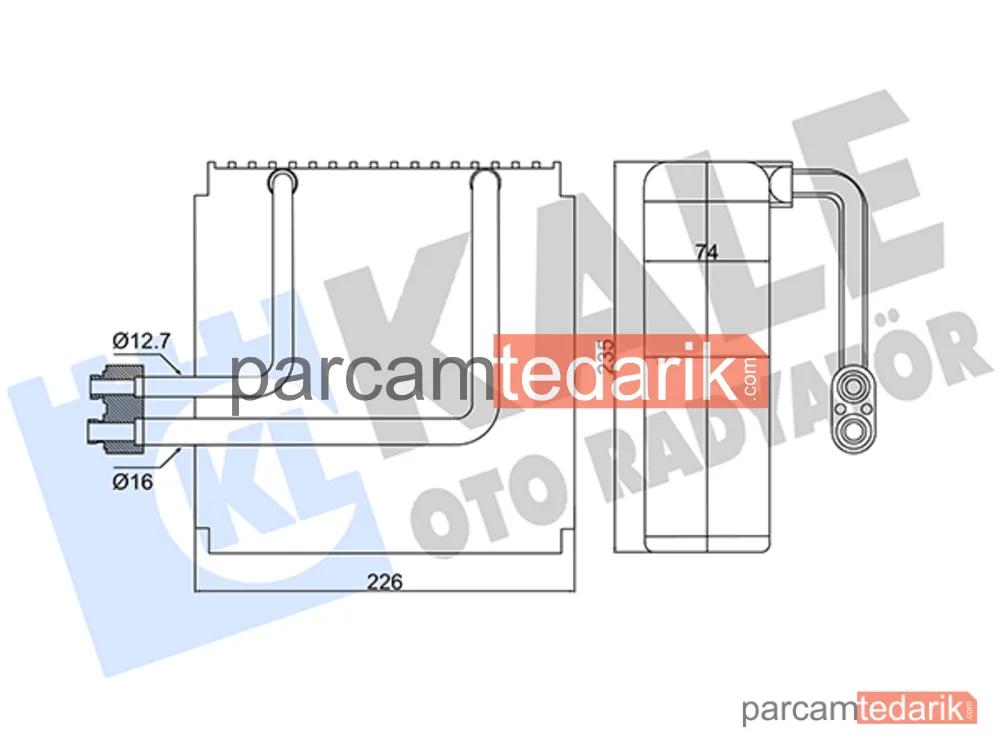 416935 | Klima Evaporatörü — Hyundai Accent I, Hyundai Accent, Hyundai Accent II