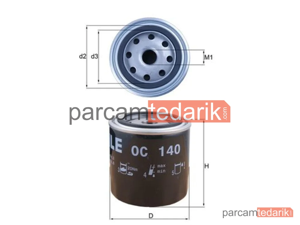 OC140 | Yağ Filtresi — Nissan Bluebird, Nissan Laurel, Nissan 280ZX,ZXT