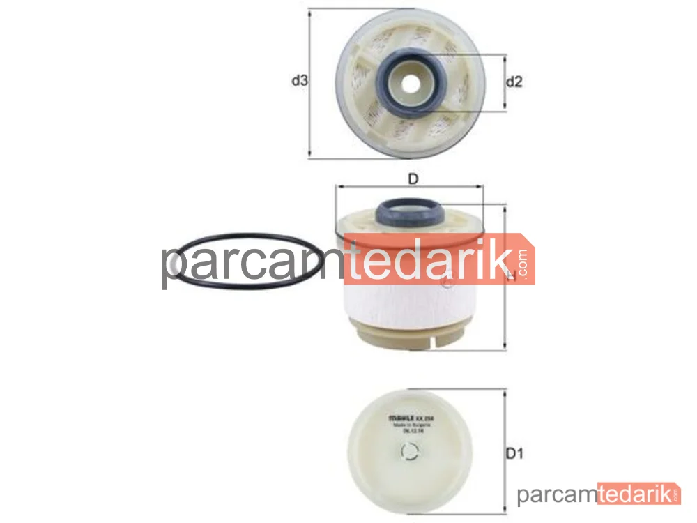 MAHLE KX268D | Yakıt Filtresi — Mitsubishi L200 / Triton, Toyota Hilux VII, Fiat Fullback