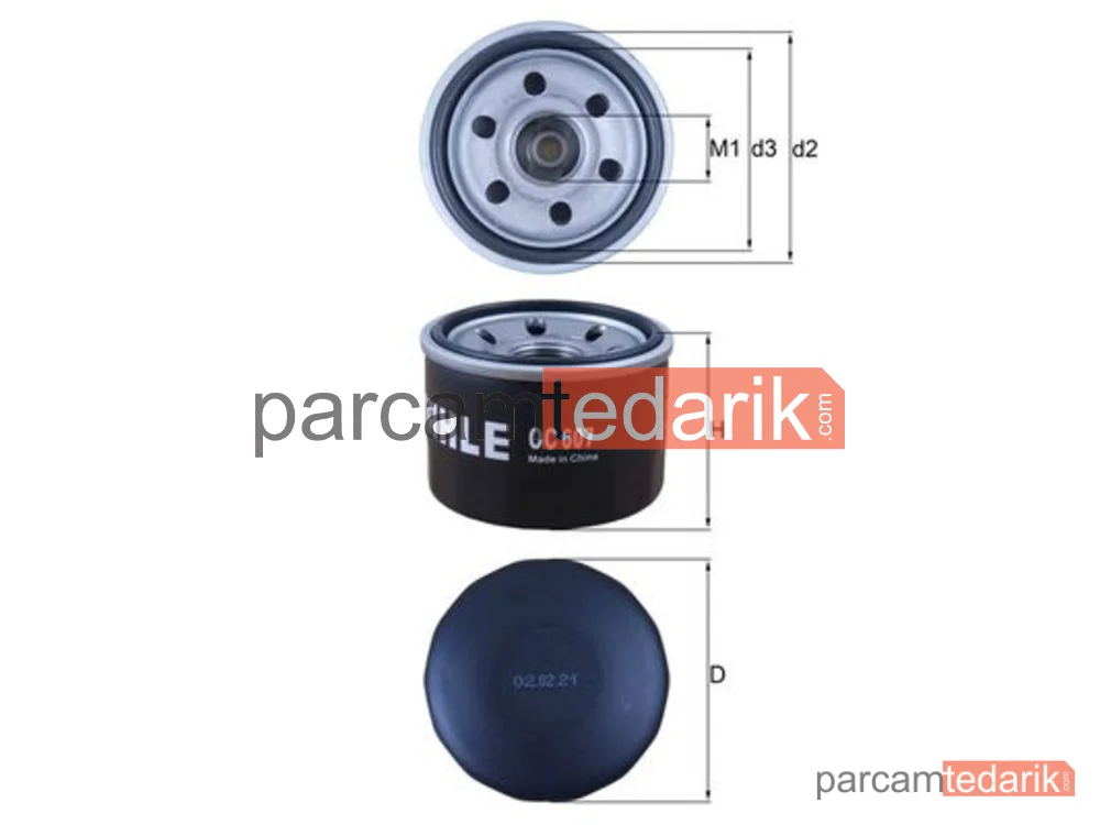 OC607 | Yağ Filtresi — Smart Fortwo Cabrio, Smart Fortwo Coupe