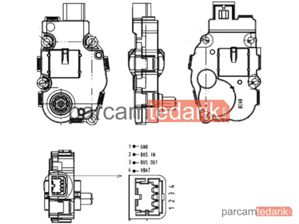 AA18000P | Klima Sistemi Konum Ayar — Motoru (Audi A4 08-16 A5 10-17 Q5 07-19) Mercedes