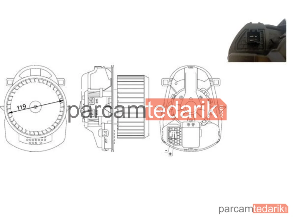 BEHR AB258000S | Kalorifer Fan Motoru — VW Touareg