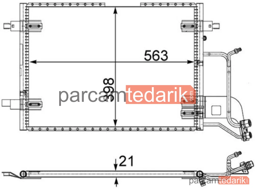 AC352000S | Klima Kondenseri — VW Passat 97-00 Audi A4 98-01