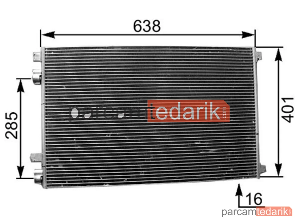 Klima Kondenseri — Renault Megane II Scenic II GRAND Scenic II 1.5DCI 1.9DCI 1.6 1.4 03 - AC360001S