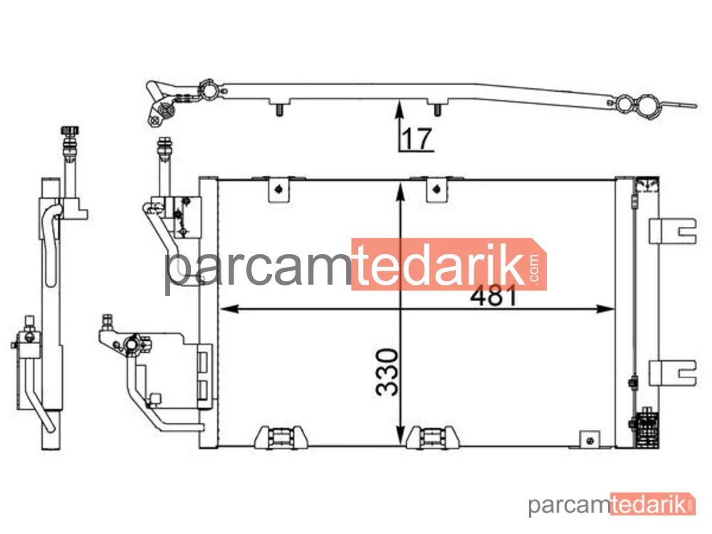 AC400000S | Klima Kondenseri — Opel Astra H 1.3 CDTI 04