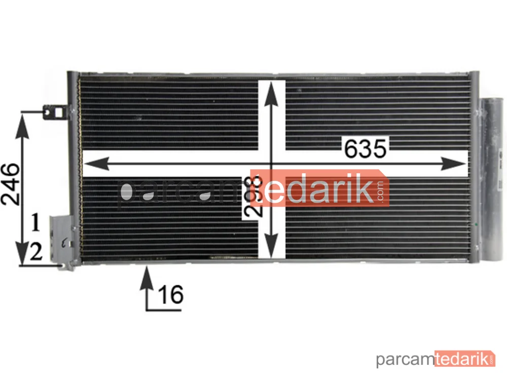 AC505001S | Klima Kondenseri — Fiat Bravo II, Alfa Romeo Mito, Lancia Delta III