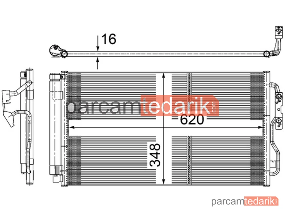 AC652000S | Klima Kondenseri — N13-N20-N26-N47N-N55-B37-B38-B47 - F20-F22-F30-F32-F33-I01-I12