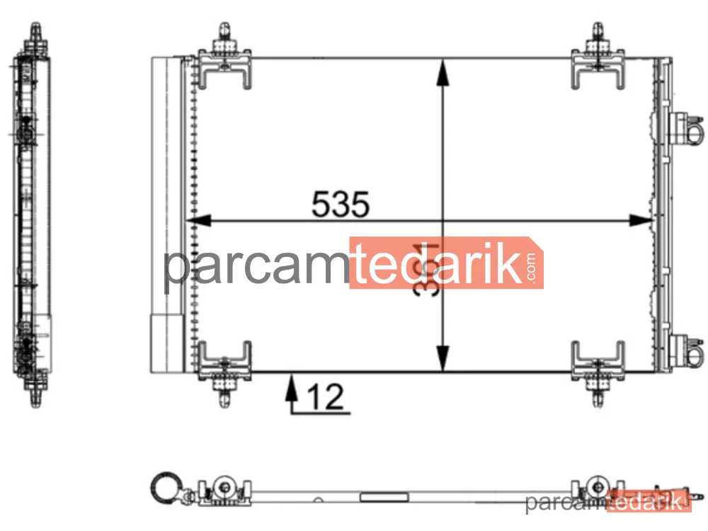 AC668000S | Klima Kondenseri — Peugeot Partner Tepee 1.6-1.6 HDI /CITROEN C4 1.6 HDI-2.0 16V 04/