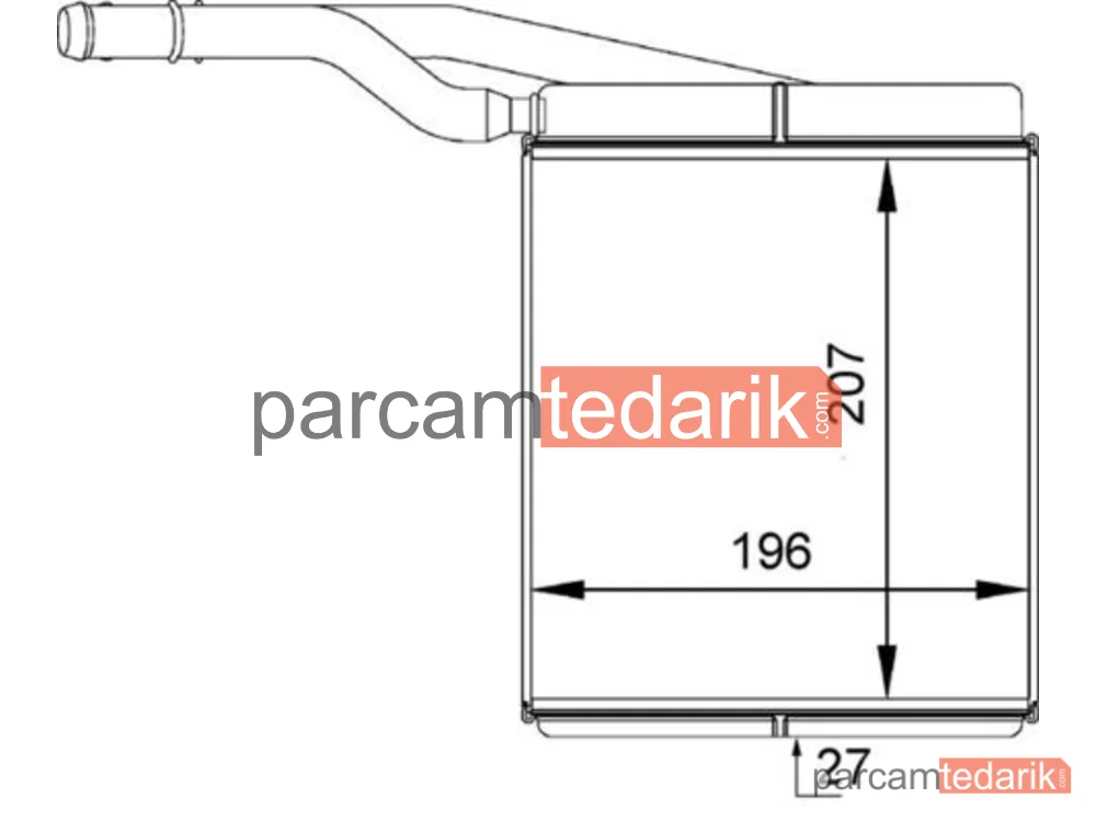 AH143000P | Kalorifer Radyatörü — 2 Sıra (Ford Transit Connect Focus 1.4 1.6 1.8 2.0 16V 98 - 04) O.E