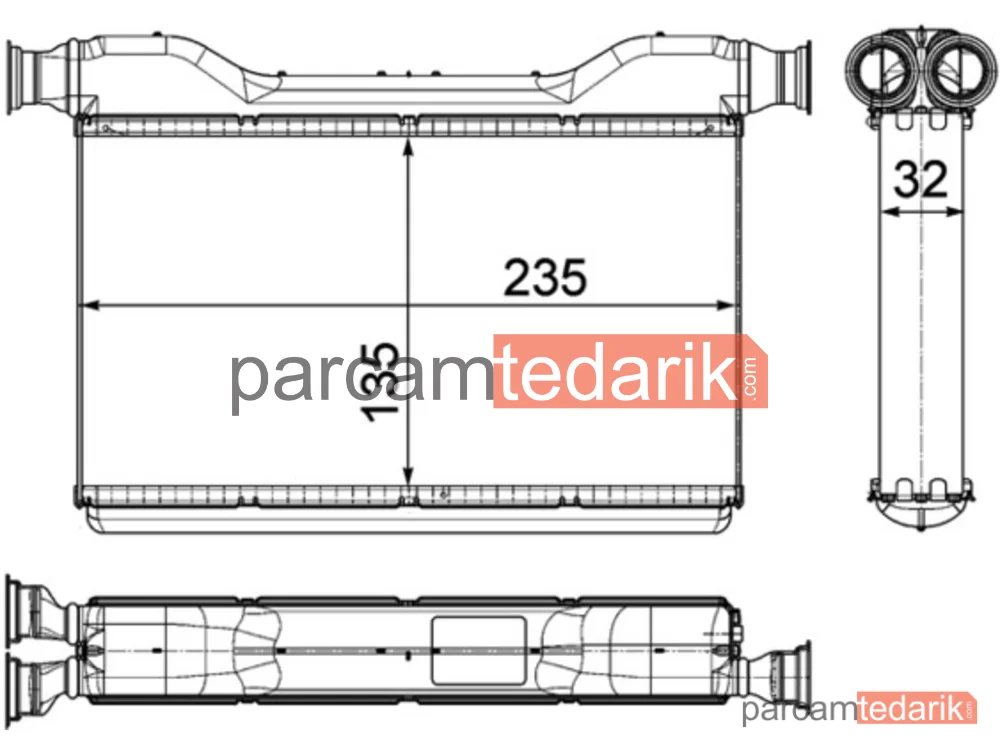 AH189000P | Kalorifer Radyatörü — BMW F01-F02-F07-F10-F11