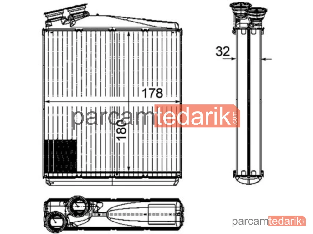 AH192000P | Kalorifer Radyatörü — Land Rover Discovery SPORT, Land Rover Discovery SPORT Van, Land Rover Freelander 2