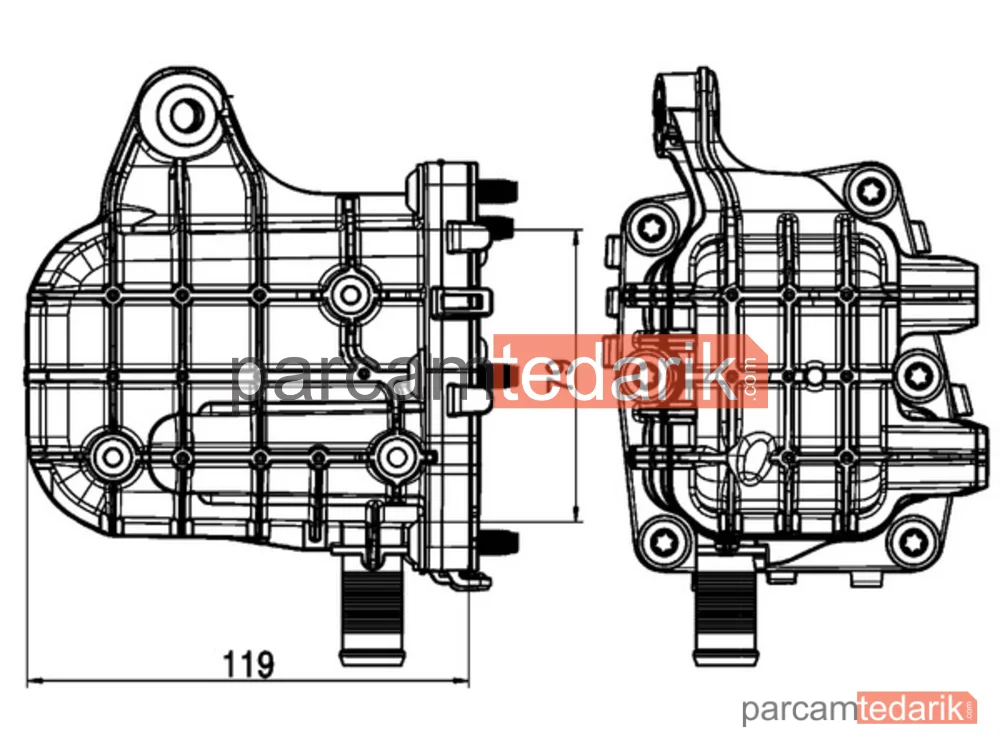 MAHLE CE4000P | Su Radyatörü — Citroen Jumper III, Ford Galaxy III, Ford Kuga II