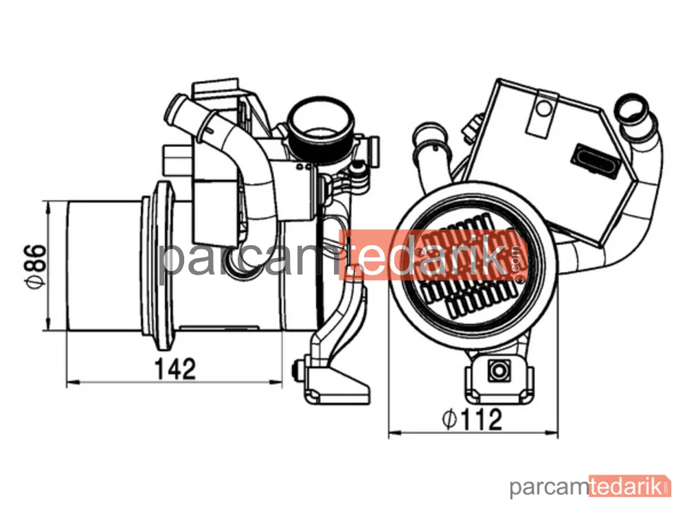 CE5000P | EGR Valfi — Sogutucu Komple VW Audi Seat Skoda