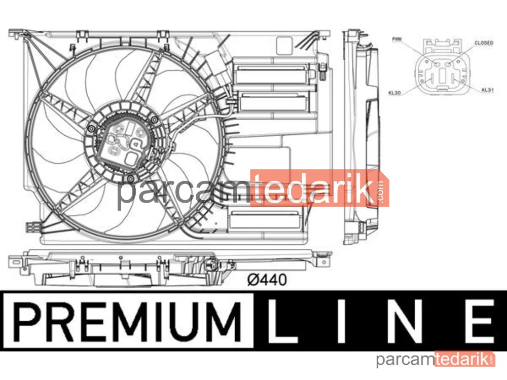 CFF402000P | BMW — F45-F48-MİNİCOOPER F56 B37-B47 Motor FANI (300W)