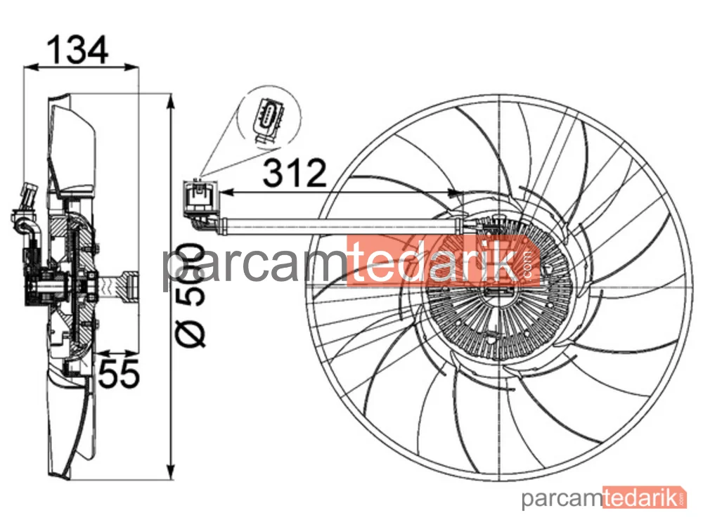 BEHR CFF467000P | Fan Motoru — Landrover Range Rover-Discovery III 2.7TD 04-09 8MV376757-301