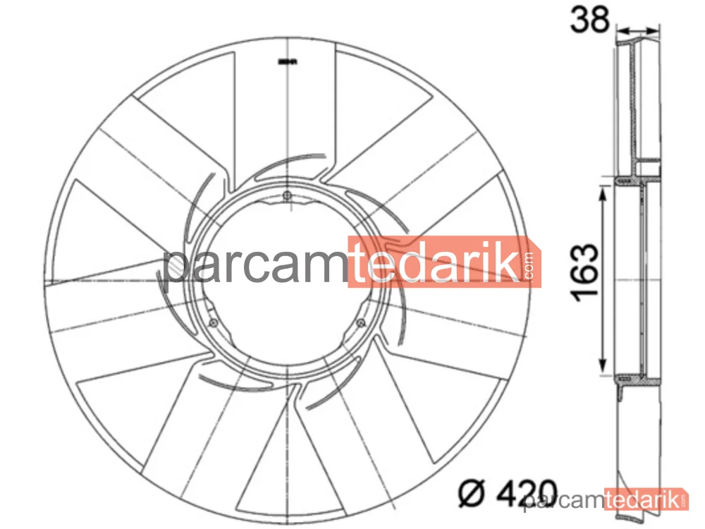 BEHR CFW38000P | BMW — E46-E65-E53 M47N-M57N FAN Pervanesi
