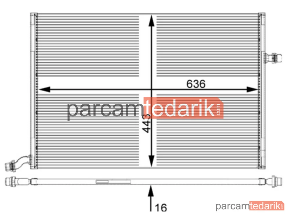 CIR25000P | Su Radyatörü — Mercedes W205-213 Ilave