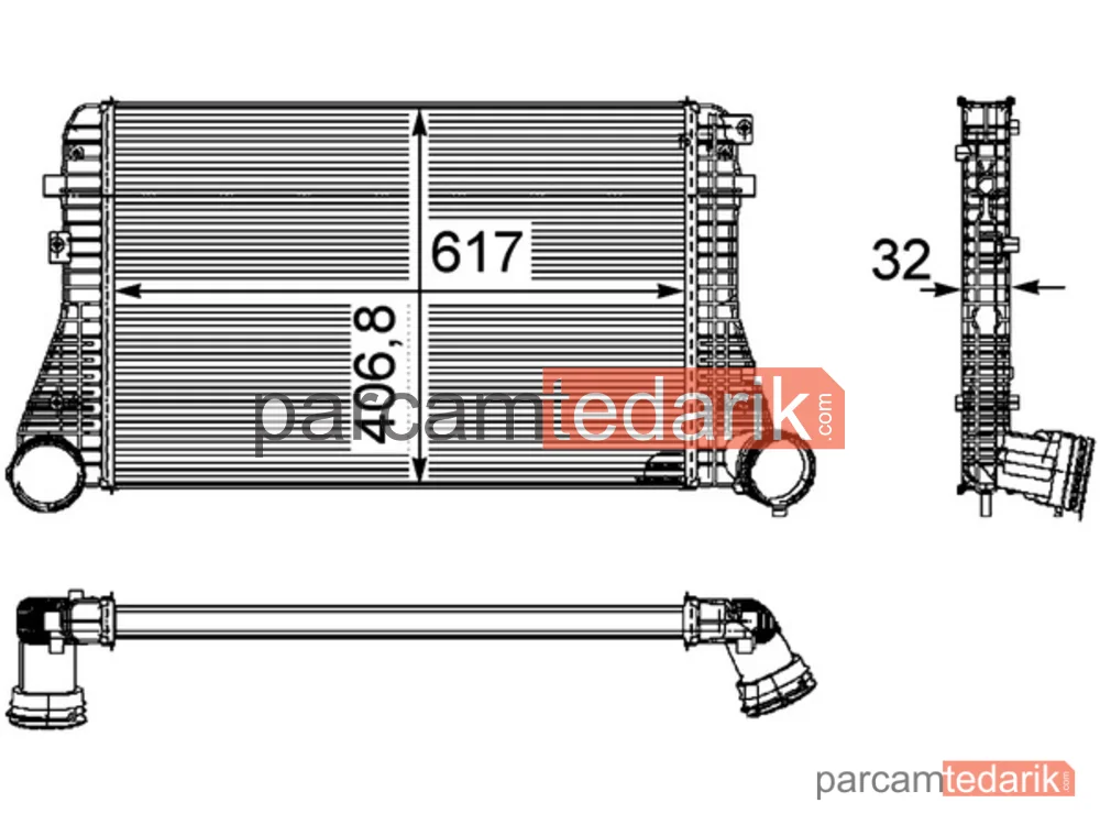 CI161000P | Su Radyatörü — Intercoler (VW Passat - CC BZB - CDAA - CDAB)