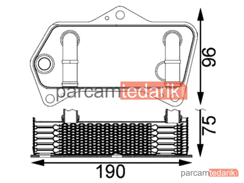 CLC202000S | Yağ Soğutucusu — OTM Sanzuman DSG 6 İleri (VW Caddy 04- Golf 04-14 Passat 06- Audi A3 04-13 Seat Leon 06-13)