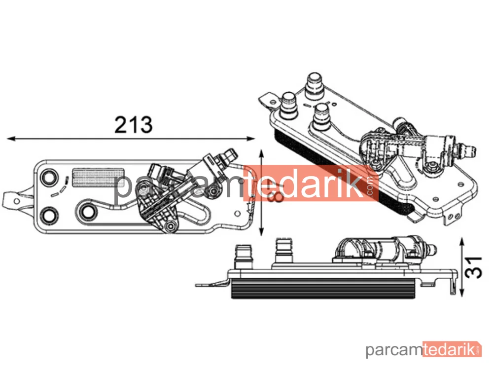CLC90000P | Yağ Soğutucusu — BMW F01-F02-F04-F07-F10 / N55-N63
