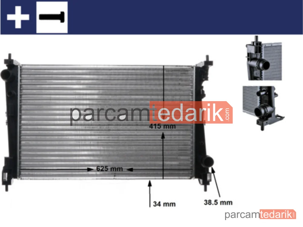 BEHR CR1112000S | Su Radyatörü — Brazing - (Fiat Grande Punto Evo 1.3JTD 1.9 D MTJ Doblo 1.6 JTD MPV 2.0 D - Bravo II)