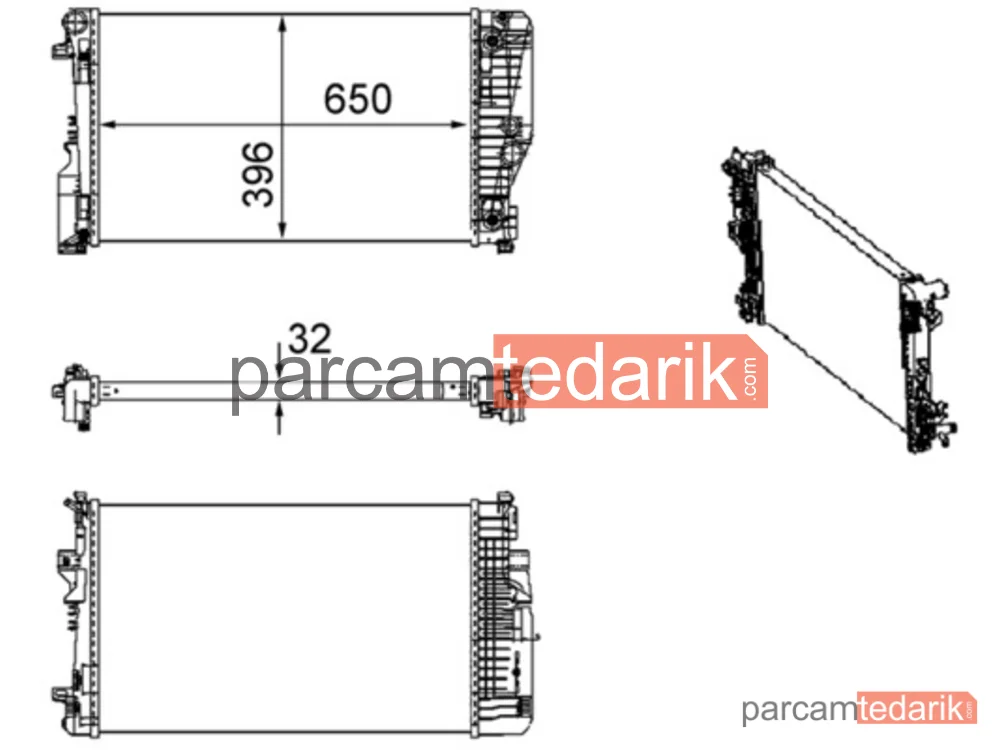 MAHLE CR1173000S | Su Radyatörü — Mercedes-Benz Vito, Mercedes-Benz Viano, Mercedes-Benz Vito / Mixto