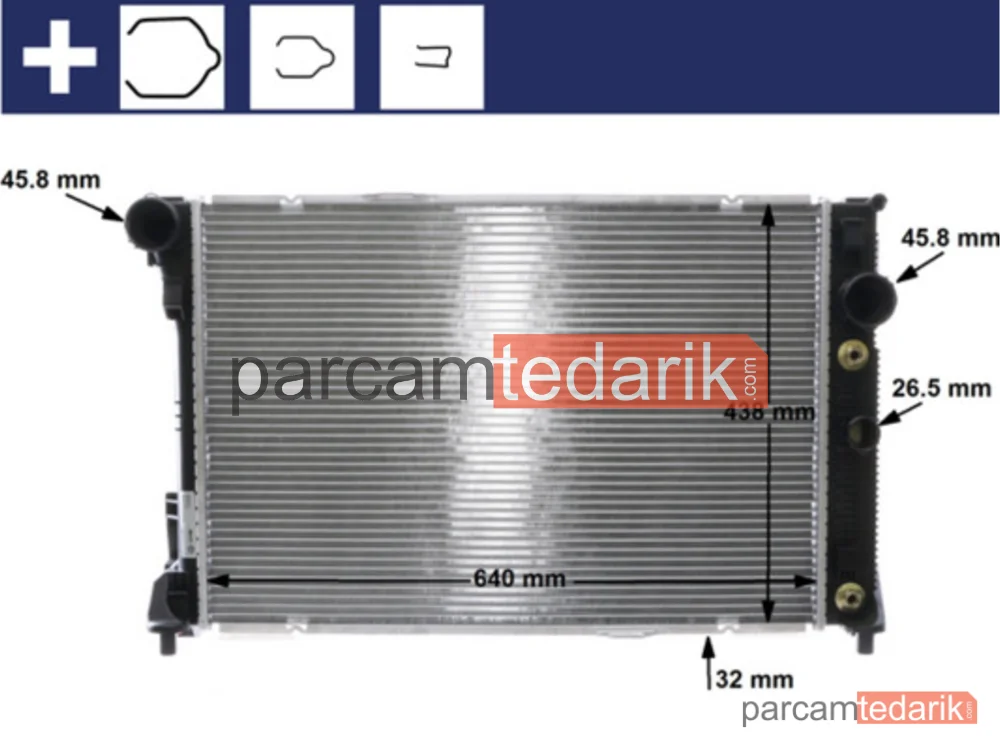 BEHR CR1176000S | Su Radyatörü — Motor Mercedes X204 08/15 W204 08/14 C218 11/17 W212 09/15 C207 10/16 OTOM