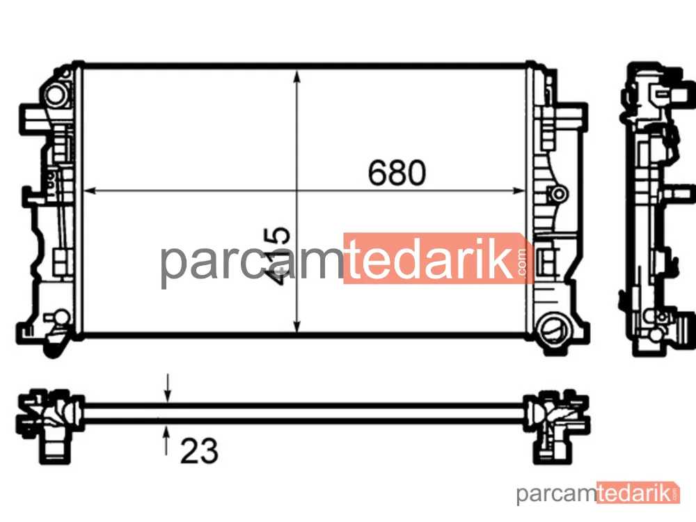 BEHR CR1710000S | Su Radyatörü — 26×388x680 VW Crafter 2.0TDI 2.5 TDI Mercedes Sprinter