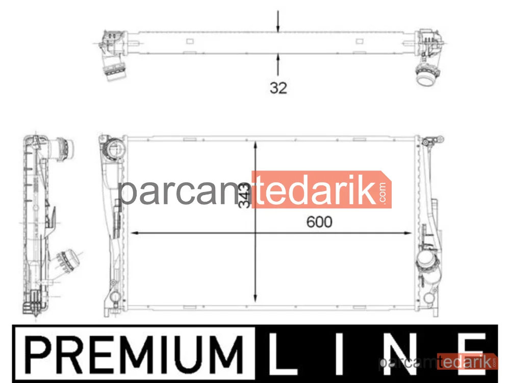 BEHR CR1923000P | Su Radyatörü — BMW E84-E90-E92 / N20-N54
