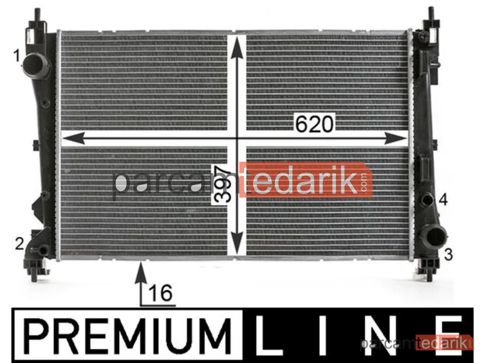 MAHLE CR2003000P | Radyatör Mekanik+AC 620x400x16 — Fiat Doblo MPV 1.3 D