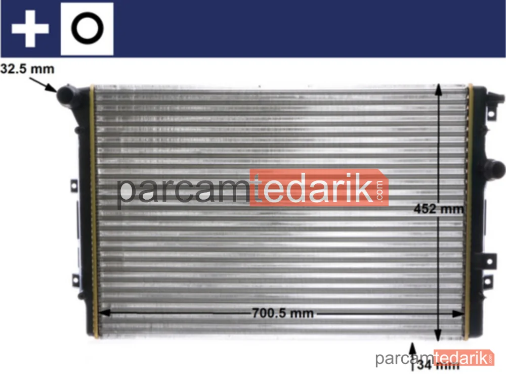 CR2032000S | Su Radyatörü — VW Tiguan, Seat Alhambra, VW Sharan