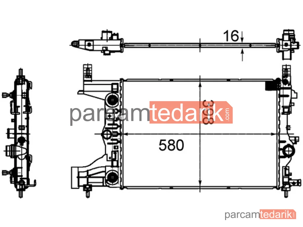 BEHR CR2122000S | Su Radyatörü — Opel Astra J Chevrolet Cruze A16XER 1.6 Benzinli Manuel
