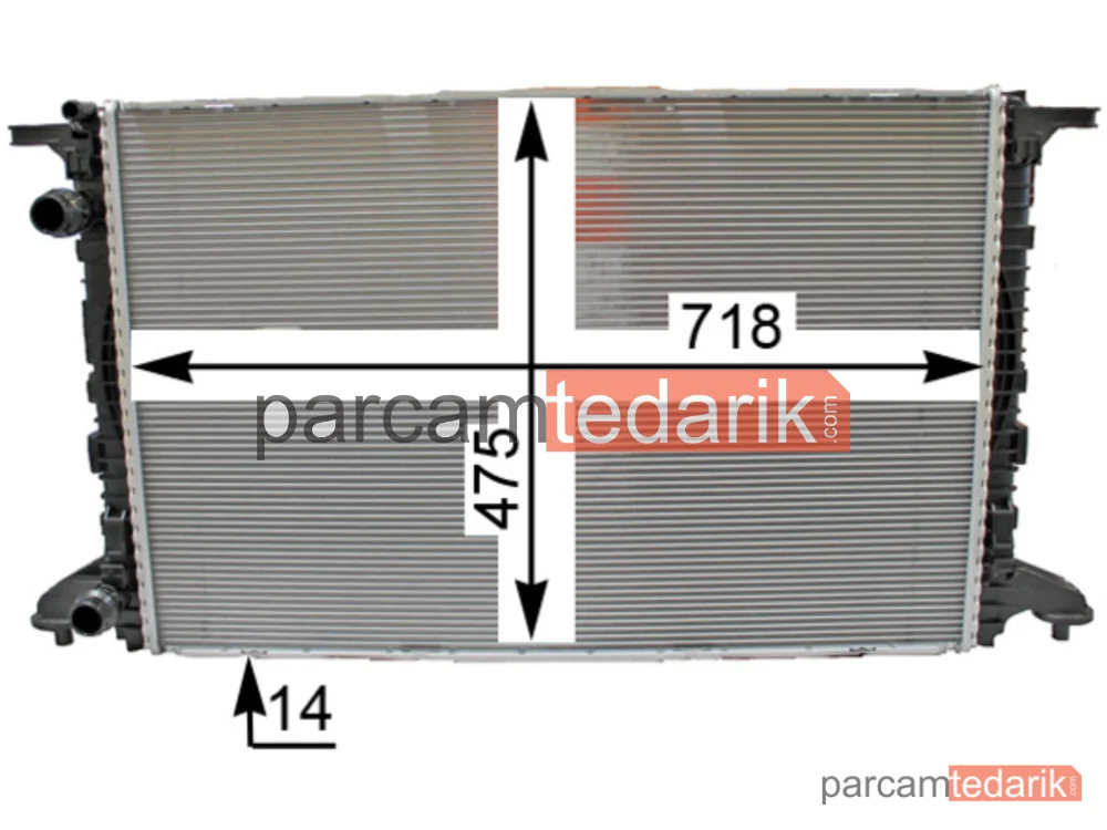 BEHR CR2176000P | Su Radyatörü — 14MM (Audi A4 16- A5 17- A6 19-)