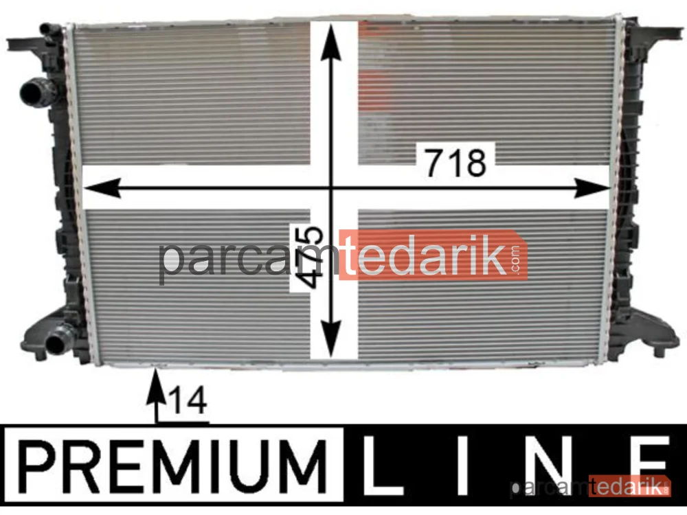 BEHR CR2176000P | Su Radyatörü — 14MM (Audi A4 16- A5 17- A6 19-)
